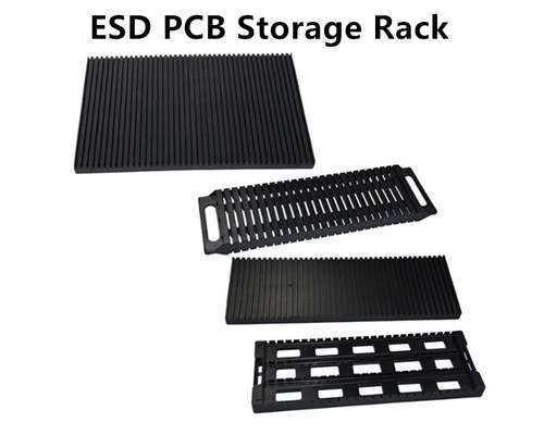 ชั้นวาง PCB ESD สีดำดัดโค้งอุตสาหกรรม 25 ชิ้น - 42 ชิ้น