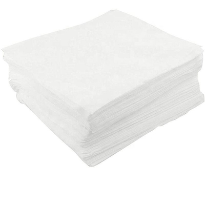 ห้องสะอาดสีขาว กระดาษทิ้งเครื่องเป่า Spunlace ไม่เนื้อ 300pcs / Pack 6 * 6inch