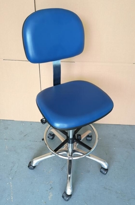 เก้าอี้เซฟตี้สีน้ำเงิน ESD ปรับความสูงได้ 660-860 มม. ที่วางแขนมีจำหน่าย