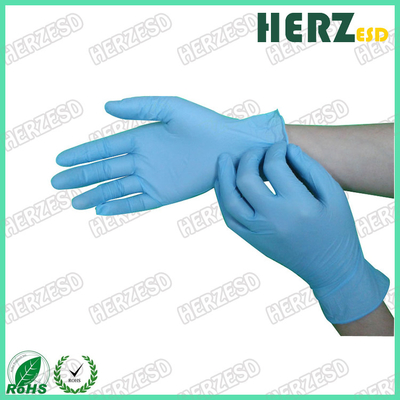 ถุงมือไนไตรสีฟ้าแบบไม่ใช้ผงแป้ง, ถุงมือประดู่ถุงมือเซฟตี้ไนไตรล์ลายนิ้วมือ