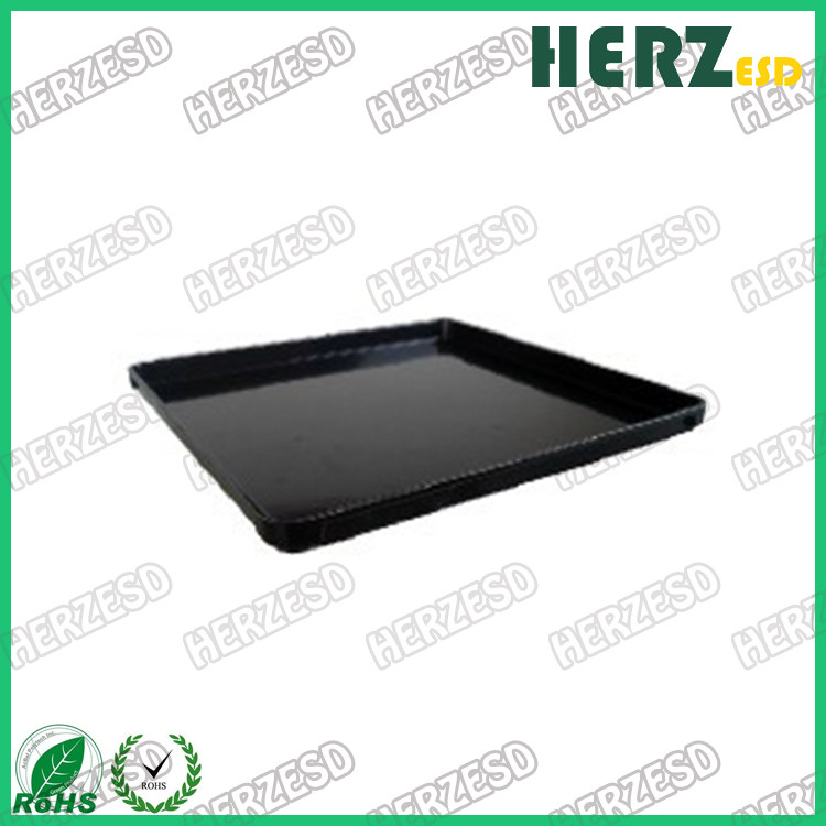 Conductive Plastic Anti Static Tray , ESD Component Trays Size 450 × 300 × 60 MM