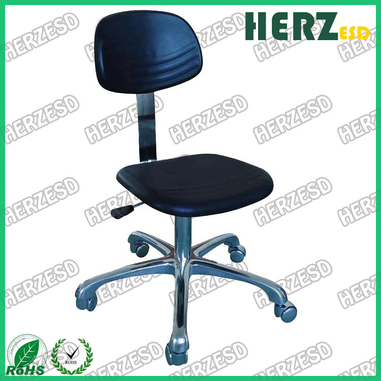 Back Size 380 X 380mm Clean Room Chairs Class 100 With Grounding Chain