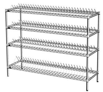 สแตนเลสคาร์บอน ESD SMT SMD PCB Reel Storage Trolley โลหะชั้นวาง Chrome สาย Rack Rack รถกระบะ