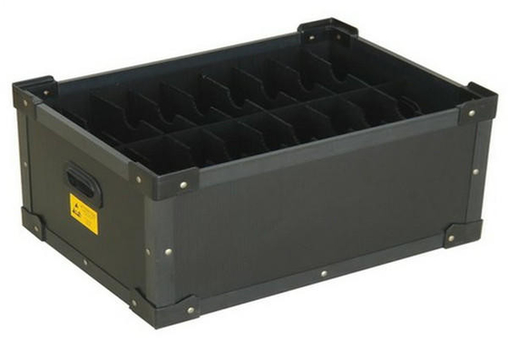 ESD PP กระดาษ corrugated แอนติสแตตติก พลาสติกกระดาษ hollow กล่องกระดาษกล่อง PP สามารถใช้ได้อีกครั้ง
