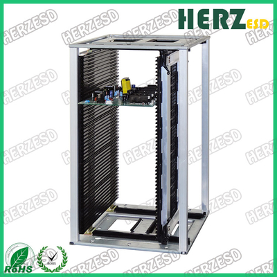 355*320*563mm มือถือประเภทโลหะ ESD PCB Magazine Rack สําหรับ SMT และ PCB Assembly