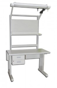 สายการผลิตการประกอบ ESD Workbench โต๊ะโรงงานอุตสาหกรรม