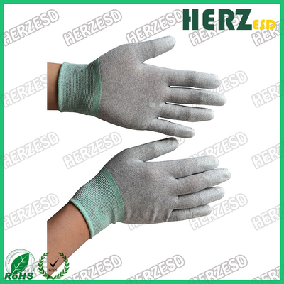 ESD สายใยคาร์บอน ถุงมือ PU Palm Fit ถุงมือความปลอดภัย ถุงมือทํางาน