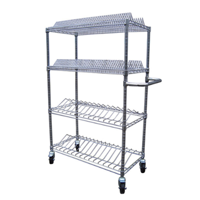 ESD Rack 4 Wire Shelves รถบรรทุก Chrome Shelf แอนติสตาติก โครมเพลต รถบรรทุกสาย