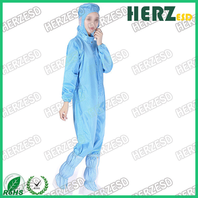 ESD Lab Zip Up Hooded Anti Static Jumpsuit ชุดปกปิด