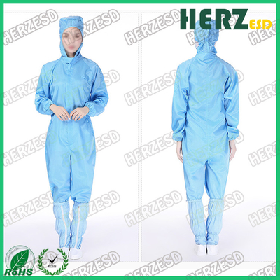 ESD Lab Zip Up Hooded Anti Static Jumpsuit ชุดปกปิด