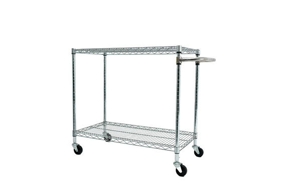 ESD Wire Shelf Trolley ที่กําหนดเอง สแตนเลส Mesh กระเป๋าเก็บของ Antistatic