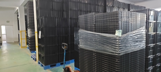 400x300mm ถังเก็บของ ESD ที่สามารถสะสมได้ ถังเก็บของพลาสติกอุตสาหกรรม