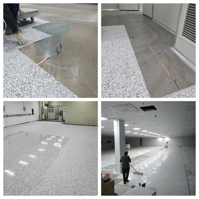 กระเบื้องพื้น PVC ที่นําไฟ Vinyl Anti-static หลายสี PVC ESD กระเบื้องพื้น สําหรับห้องสะอาด