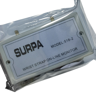 ESD SURPA 518-2 ESD เครื่องทดสอบเชือกข้อมือ / เครื่องตรวจจับเชือกข้อมือแบบออนไลน์