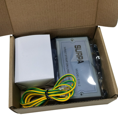 ESD SURPA 518-2 ESD เครื่องทดสอบเชือกข้อมือ / เครื่องตรวจจับเชือกข้อมือแบบออนไลน์