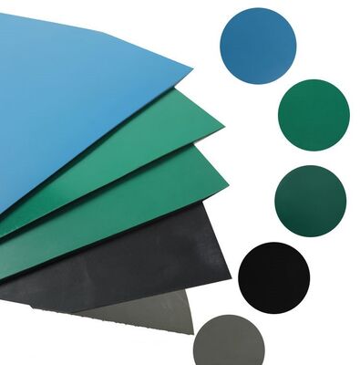 ESD Mat สําหรับโต๊ะทํางานและพื้น 2 มิลลิเมตร 3 มิลลิเมตร ยาง Antistatic 10e6-10e9 Ohm
