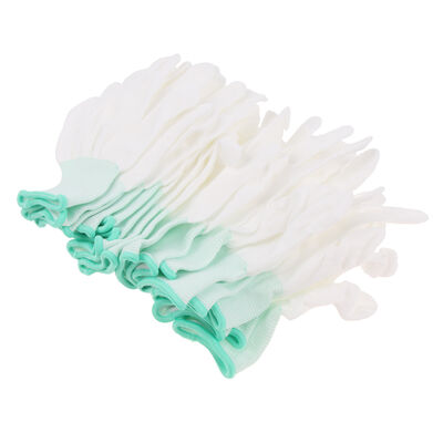 ถุงมือไนลอนเคลือบปลายนิ้วและฝ่ามือป้องกันไฟฟ้าสถิตสำหรับห้องปฏิบัติการ ESD ป้องกันไฟฟ้าสถิต ปราศจากฝุ่น