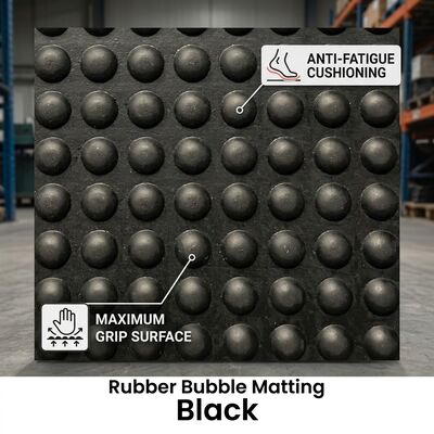 ภาระหนักการค้าต้านความอ่อนเพลีย ยางพื้น Mat Beveled Edge ไม่ลื่น Bubble Top การใช้งานที่ทํางาน