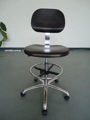 การประชุมเชิงปฏิบัติการอุตสาหกรรมที่ปรับได้เก้าอี้ ESD PU Foam เก้าอี้ทำงาน ESD พร้อมที่เท้าแขน