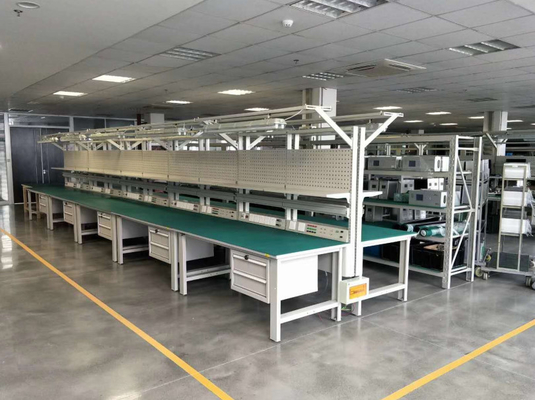 สายการผลิตการประกอบ ESD Workbench โต๊ะโรงงานอุตสาหกรรม