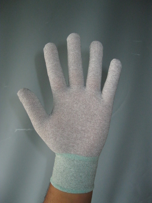 10e9 โอห์มไนล่อนปาล์มนิ้วมือเคลือบป้องกันไฟฟ้าสถิต ESD ถุงมือ
