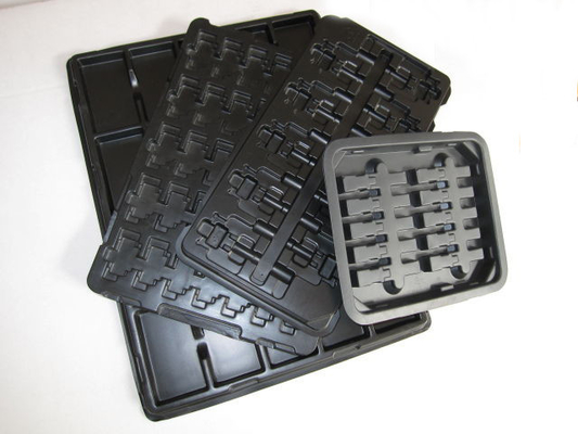 กล่องเก็บของ ESD ป้องกันไฟฟ้าสถิตพลาสติก PCB Blister Card Clamshell สำหรับชิ้นส่วนอิเล็กทรอนิกส์