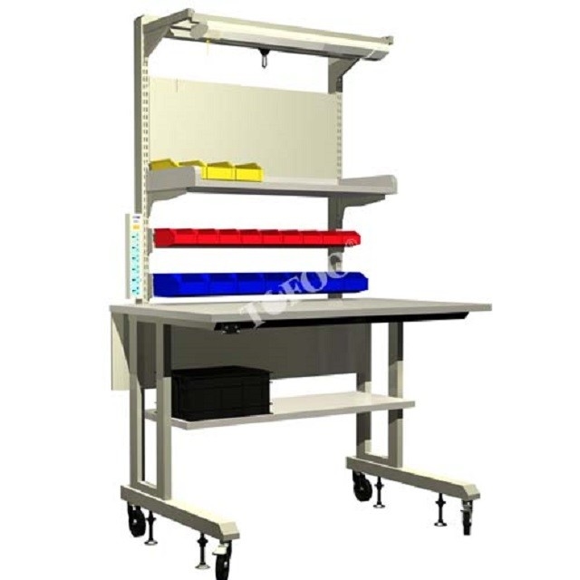 ESD Workbench สําหรับห้องสะอาด Lab ESD โต๊ะทํางาน โต๊ะทํางานสําหรับเครื่องมืออิเล็กทรอนิกส์