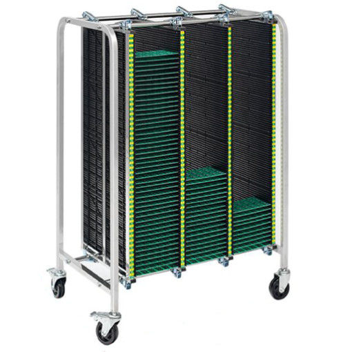 ชั้นวางนิตยสาร ESD พร้อมคุณสมบัติป้องกันไฟฟ้าสถิตและแผ่นกันสารเคมีเพื่อป้องกัน PCB