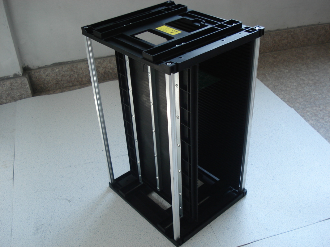 ESD PCB Magazine Rack แอนติสตาติก SMT PCB Storage Cart สําหรับการจัดการ PCB ที่ปลอดภัย 355 * 315 * 580 มม