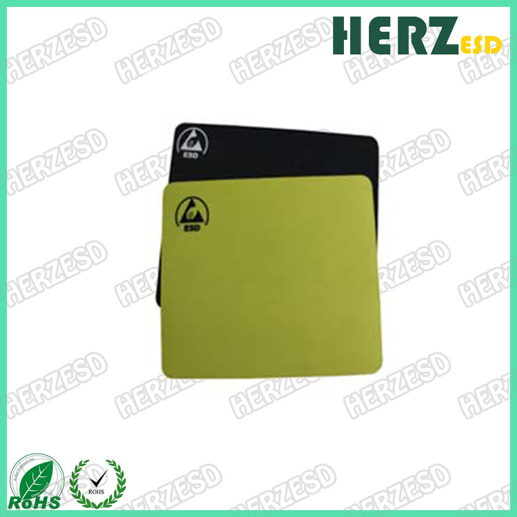 Size 18 X 22cm ESD Safe Office Supplies , ESD Mouse Pad Black / Yellow Color