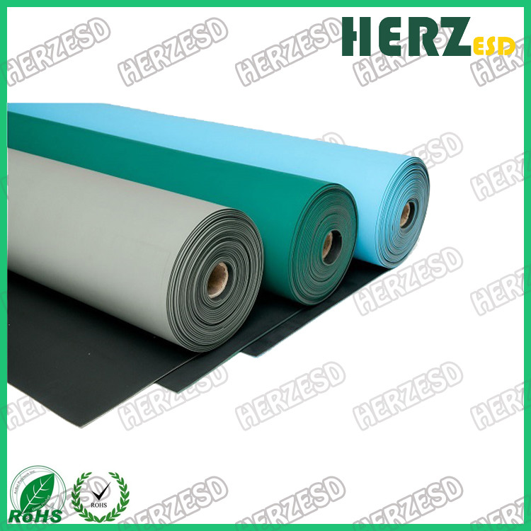 Heat Resistant Anti Static Workbench Mat , ESD Safe Mat Nitrile Rubber Material