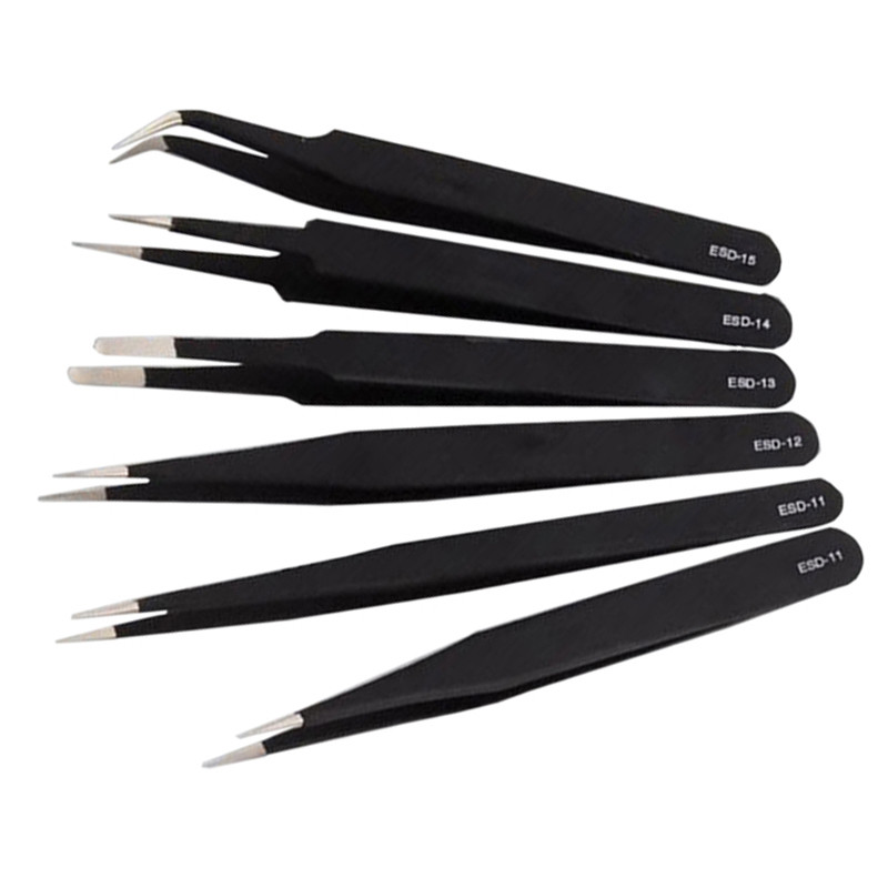 High Precision Electrostatic Discharge Tools / Medium Tip Tweezers With Polished Edges