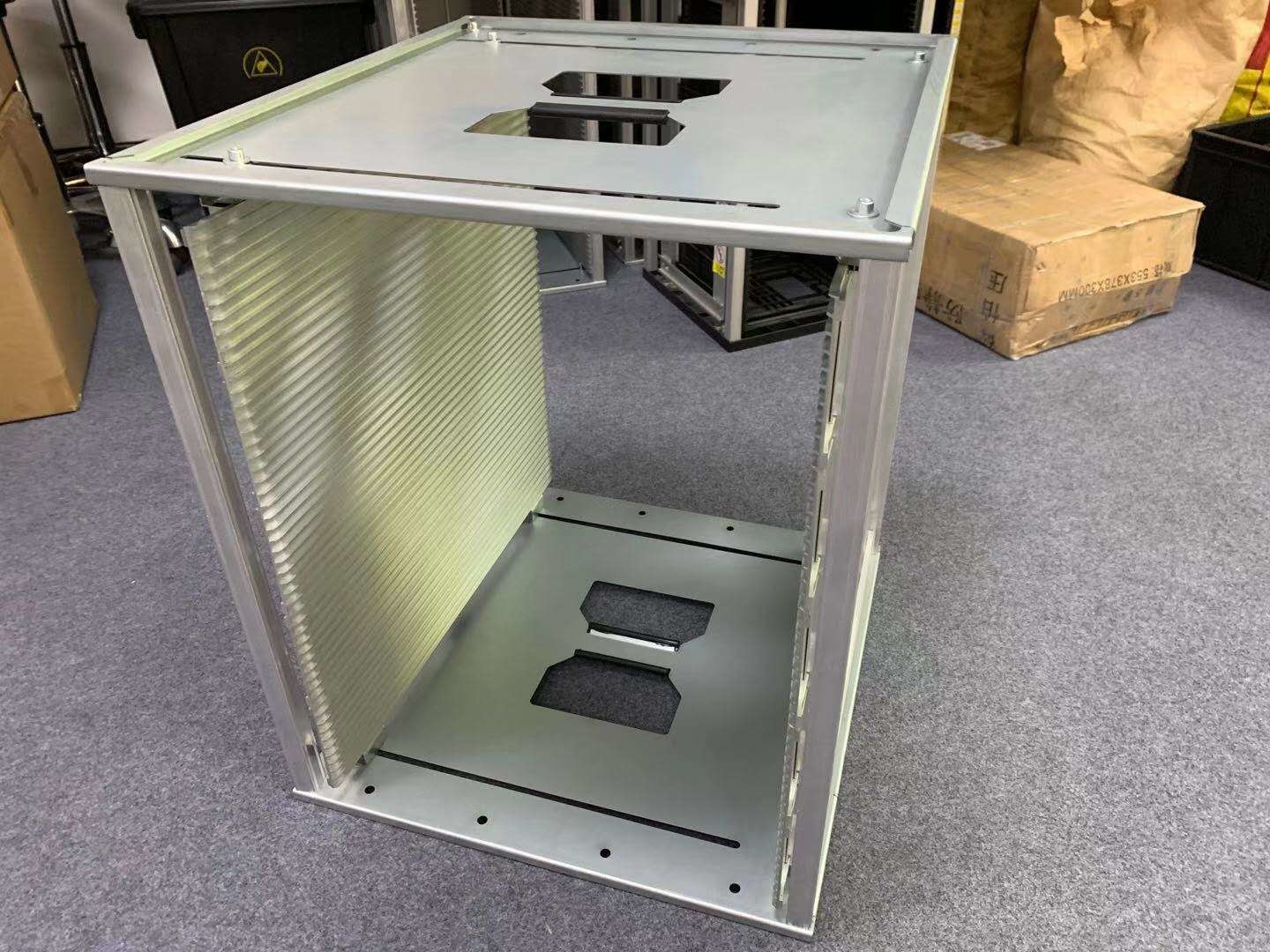 Ec10 Rack CE 10e4 Ohm ESD Magazine Rack สำหรับ PCB Automated Assembly Lines